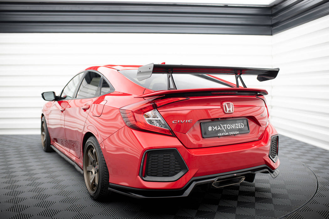 Maxton Design Carbon Spoiler With Upper Swan Mounting  Honda Civic SI Mk10