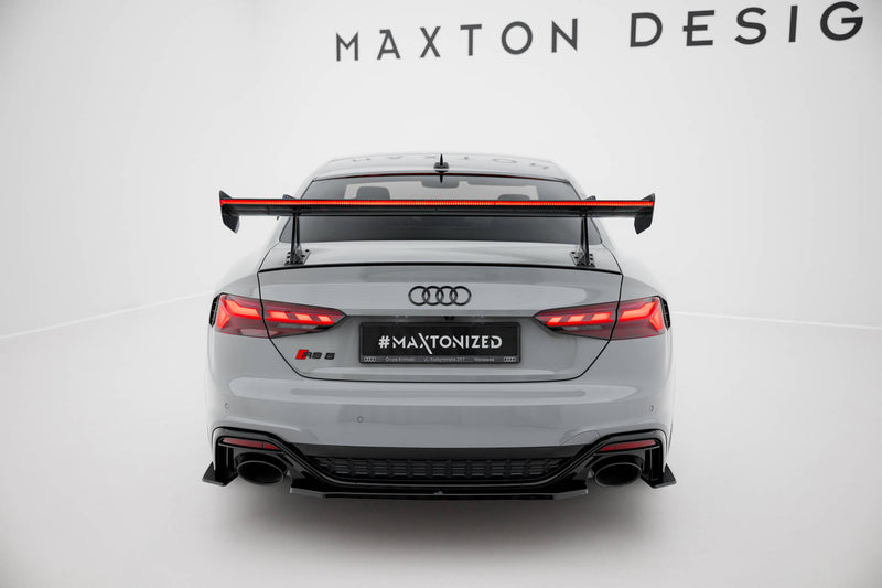 Maxton Design Carbon Spoiler With Upper Swan Mounting + LED Audi A5 / A5 S-Line / S5 / RS5 Coupe F5 / F5 Facelift