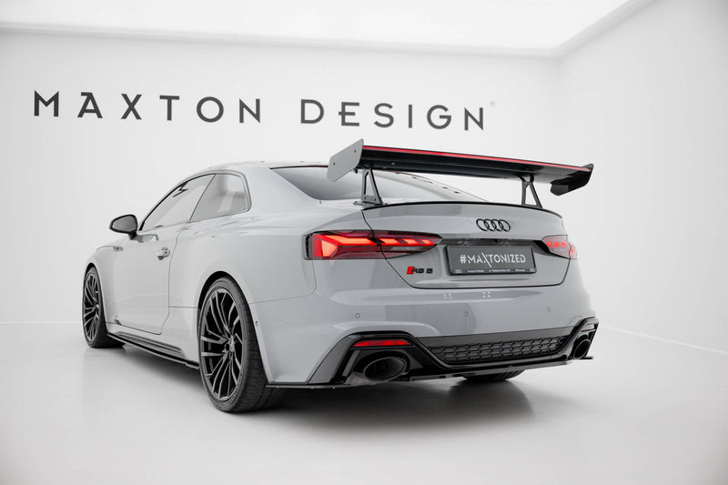 Maxton Design Carbon Spoiler With Upper Swan Mounting + LED Audi A5 / A5 S-Line / S5 / RS5 Coupe F5 / F5 Facelift