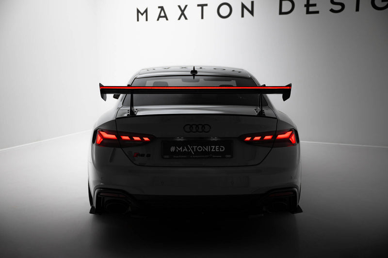 Maxton Design Carbon Spoiler With Upper Swan Mounting + LED Audi A5 / A5 S-Line / S5 / RS5 Coupe F5 / F5 Facelift