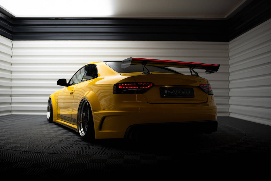 Maxton Design Carbon Spoiler With Upper Swan Mounting + LED Audi A5 Coupe 8T