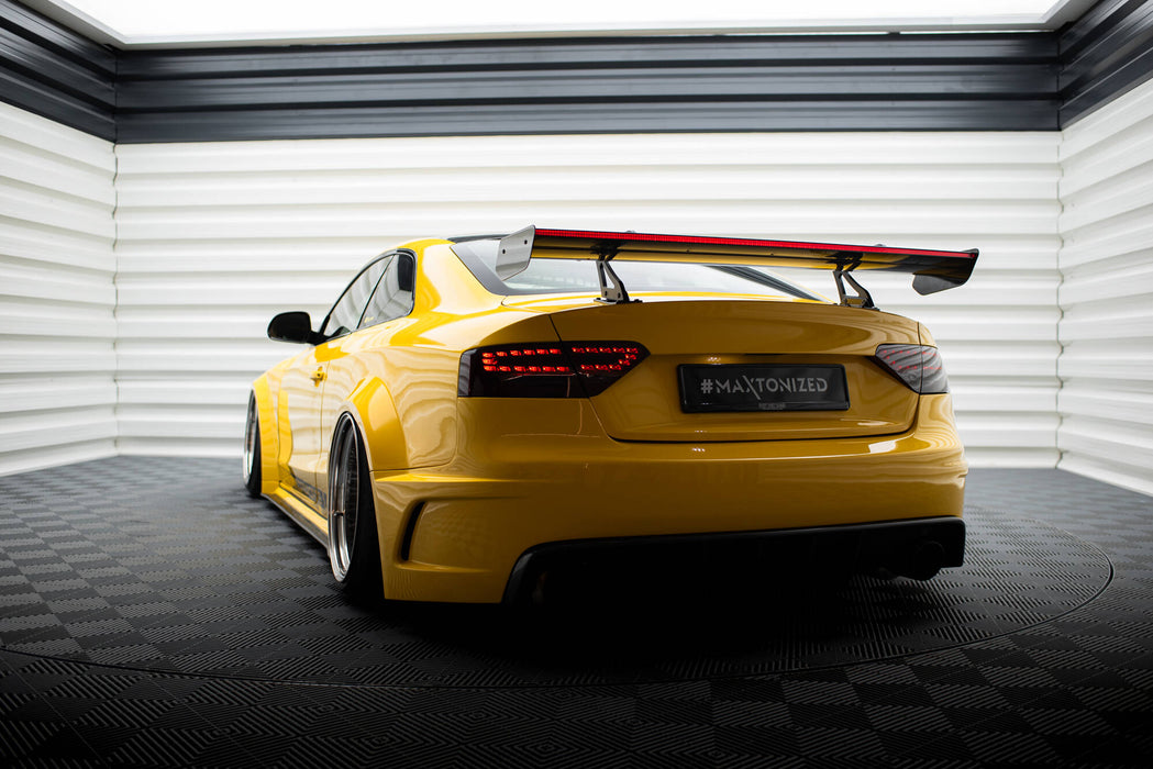 Maxton Design Carbon Spoiler With Upper Swan Mounting + LED Audi A5 Coupe 8T