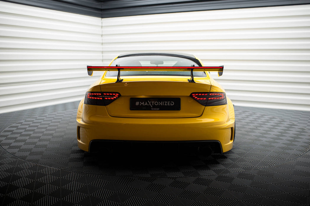 Maxton Design Carbon Spoiler With Upper Swan Mounting + LED Audi A5 Coupe 8T