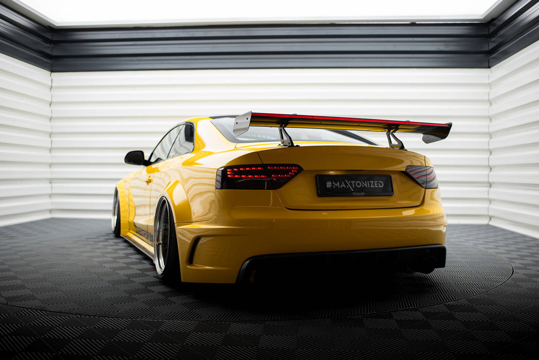 Maxton Design Carbon Spoiler With Upper Swan Mounting + LED Audi A5 Coupe 8T