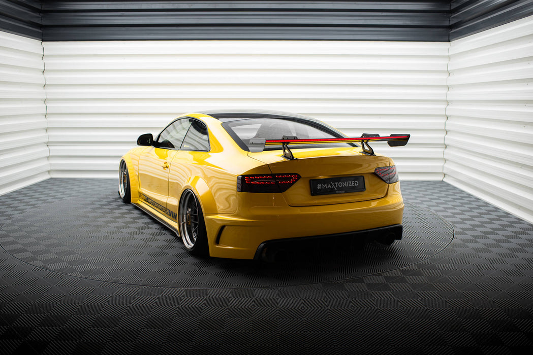 Maxton Design Carbon Spoiler With Upper Swan Mounting + LED Audi A5 Coupe 8T
