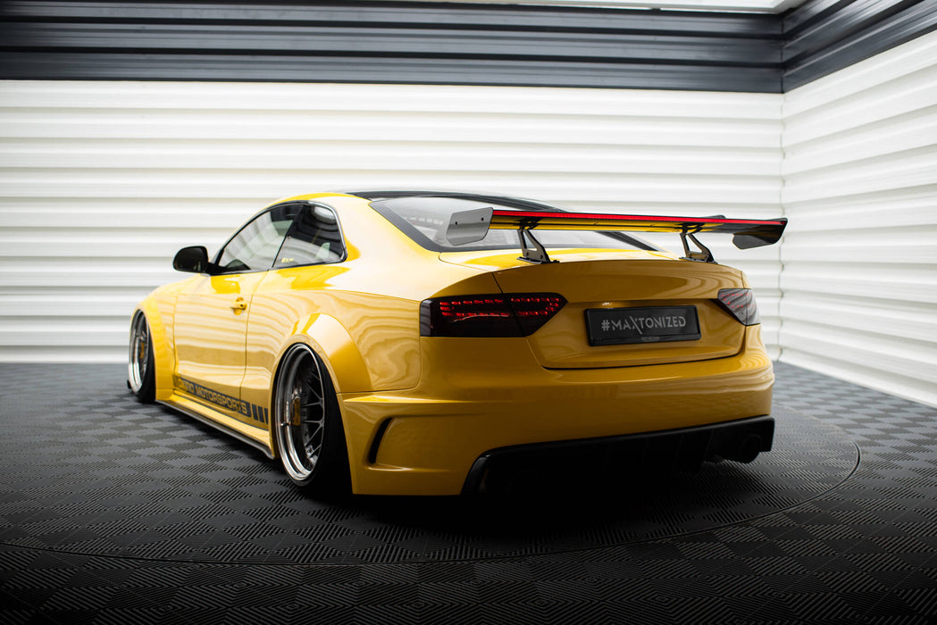 Maxton Design Carbon Spoiler With Upper Swan Mounting + LED Audi A5 Coupe 8T
