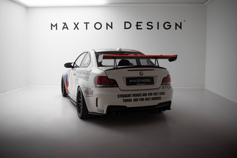 Maxton Design Carbon Spoiler With Upper Swan Mounting + LED BMW 1 M E82