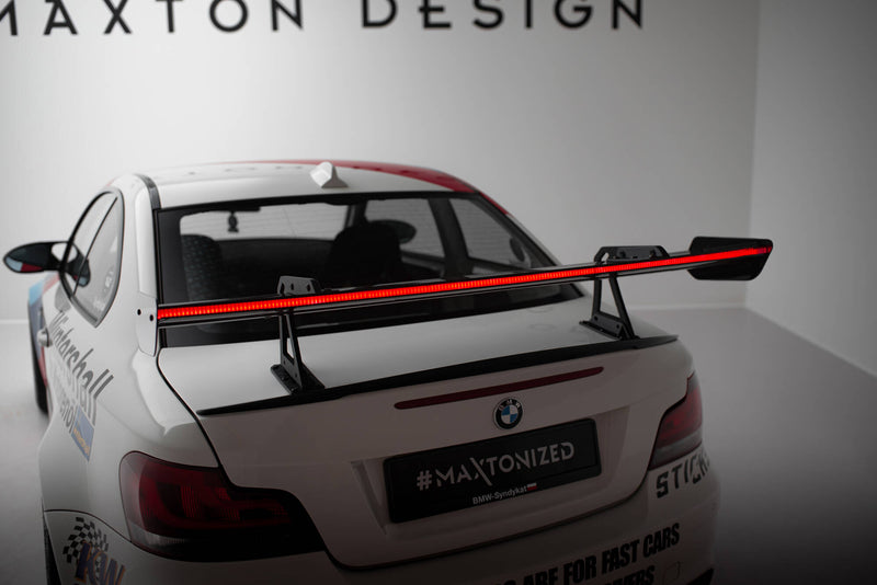 Maxton Design Carbon Spoiler With Upper Swan Mounting + LED BMW 1 M E82