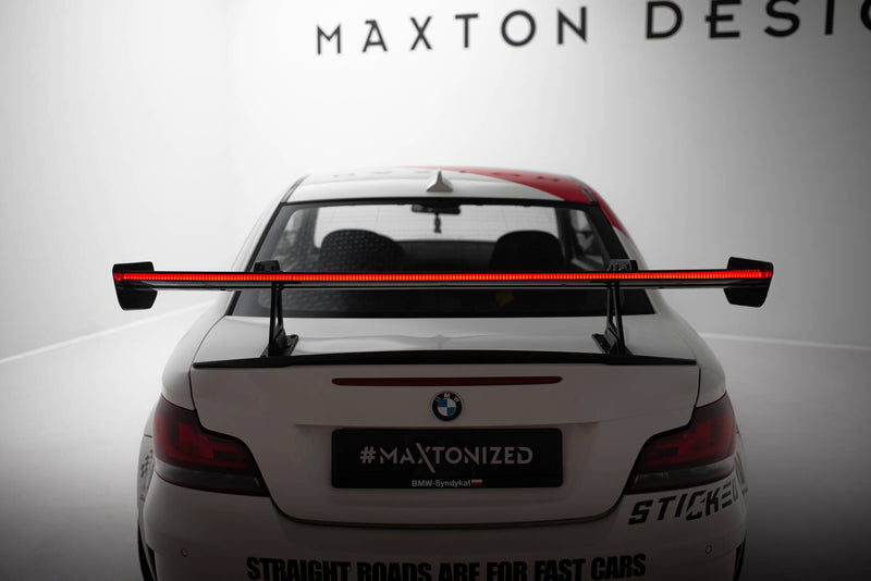 Maxton Design Carbon Spoiler With Upper Swan Mounting + LED BMW 1 M E82