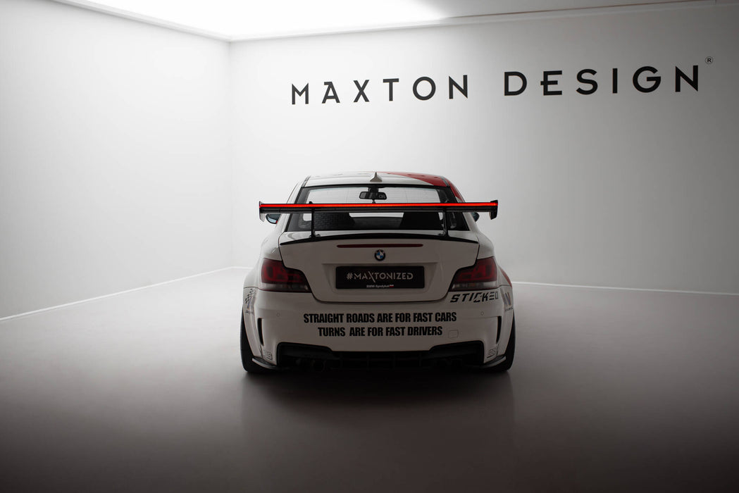 Maxton Design Carbon Spoiler With Upper Swan Mounting + LED BMW 1 M E82