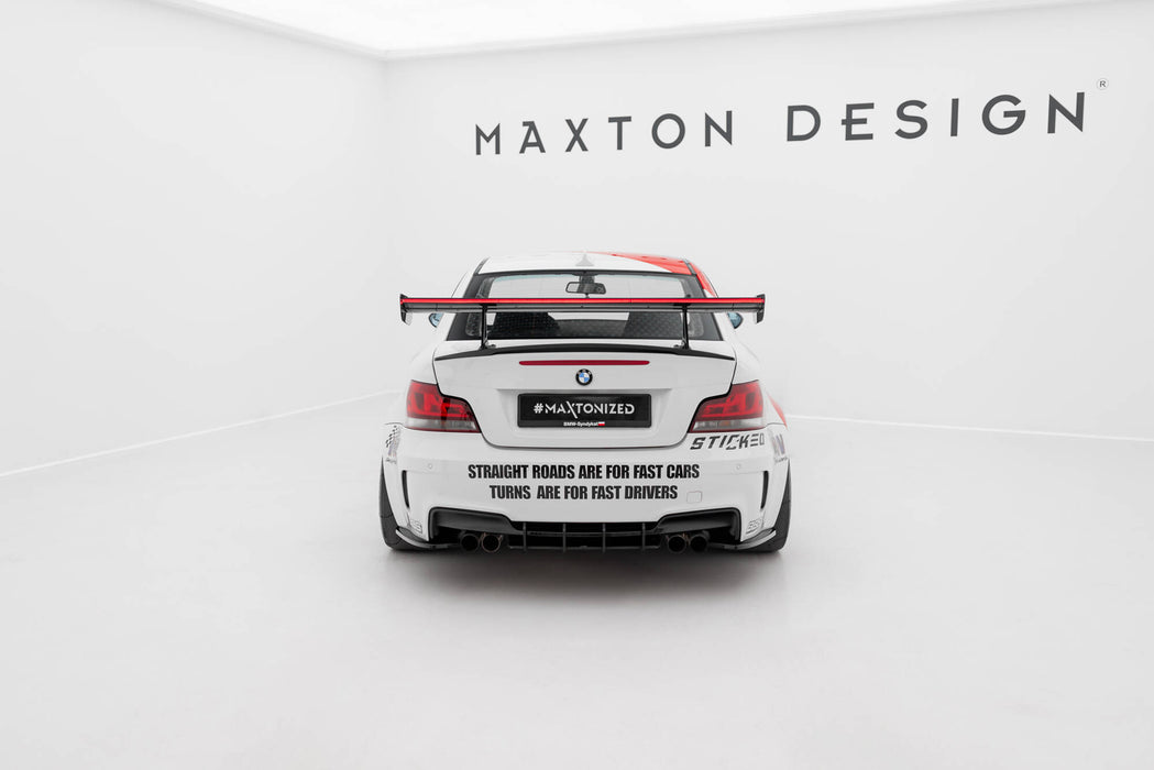 Maxton Design Carbon Spoiler With Upper Swan Mounting + LED BMW 1 M E82