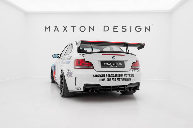 Maxton Design Carbon Spoiler With Upper Swan Mounting + LED BMW 1 M E82