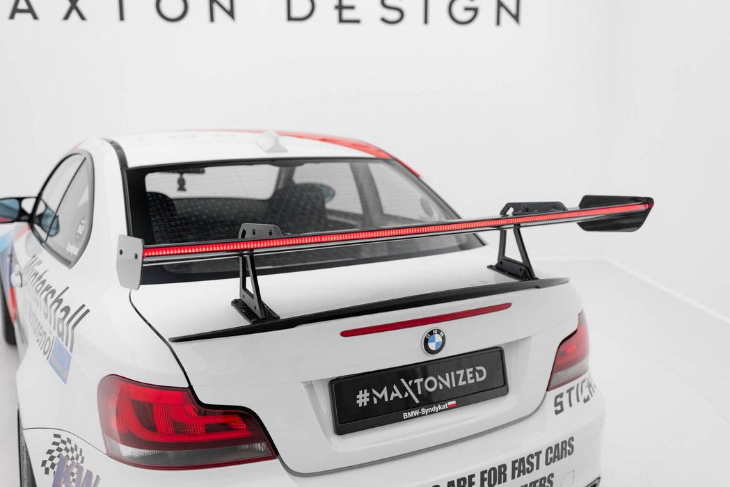 Maxton Design Carbon Spoiler With Upper Swan Mounting + LED BMW 1 M E82