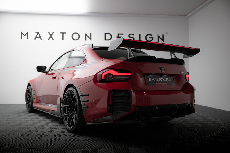 Maxton Design Carbon Spoiler With Upper Swan Mounting + LED BMW M2 G87