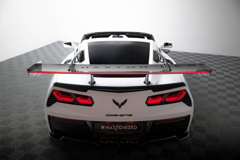 Maxton Design Carbon Spoiler With Upper Swan Mounting + LED Chevrolet Corvette Stingray / Grand Sport C7