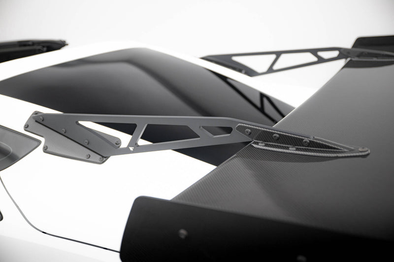 Maxton Design Carbon Spoiler With Upper Swan Mounting + LED Chevrolet Corvette Stingray / Grand Sport C7