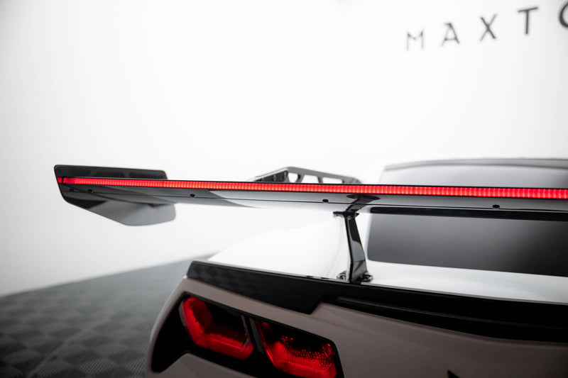 Maxton Design Carbon Spoiler With Upper Swan Mounting + LED Chevrolet Corvette Stingray / Grand Sport C7