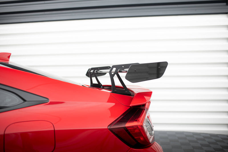 Maxton Design Carbon Spoiler With Upper Swan Mounting + LED Honda Civic SI Mk10