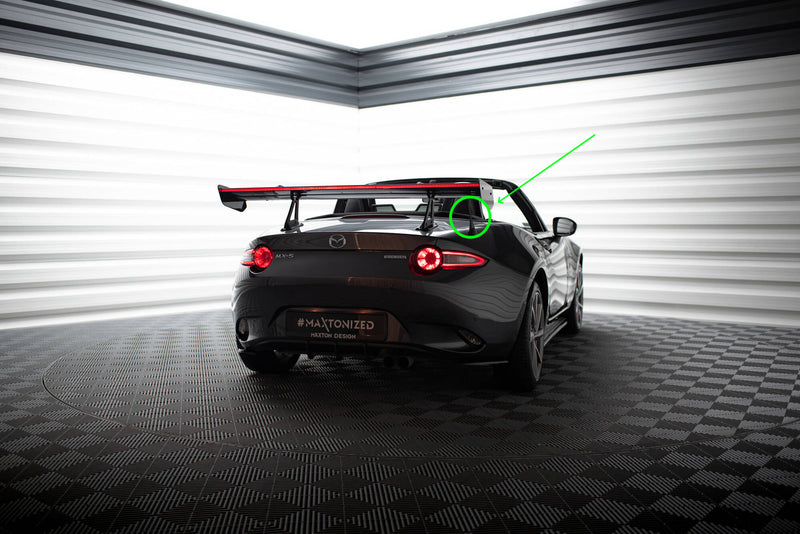 Maxton Design Carbon Spoiler With Upper Swan Mounting + LED Mazda MX-5 ND (Mk4)