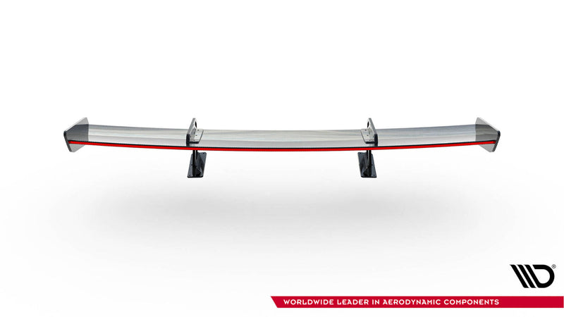 Maxton Design Carbon Spoiler With Upper Swan Mounting + LED Mercedes-Benz CLA Coupe C118 / C118 Facelift