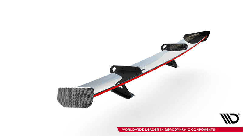 Maxton Design Carbon Spoiler With Upper Swan Mounting + LED Mercedes-Benz CLA Coupe C118 / C118 Facelift