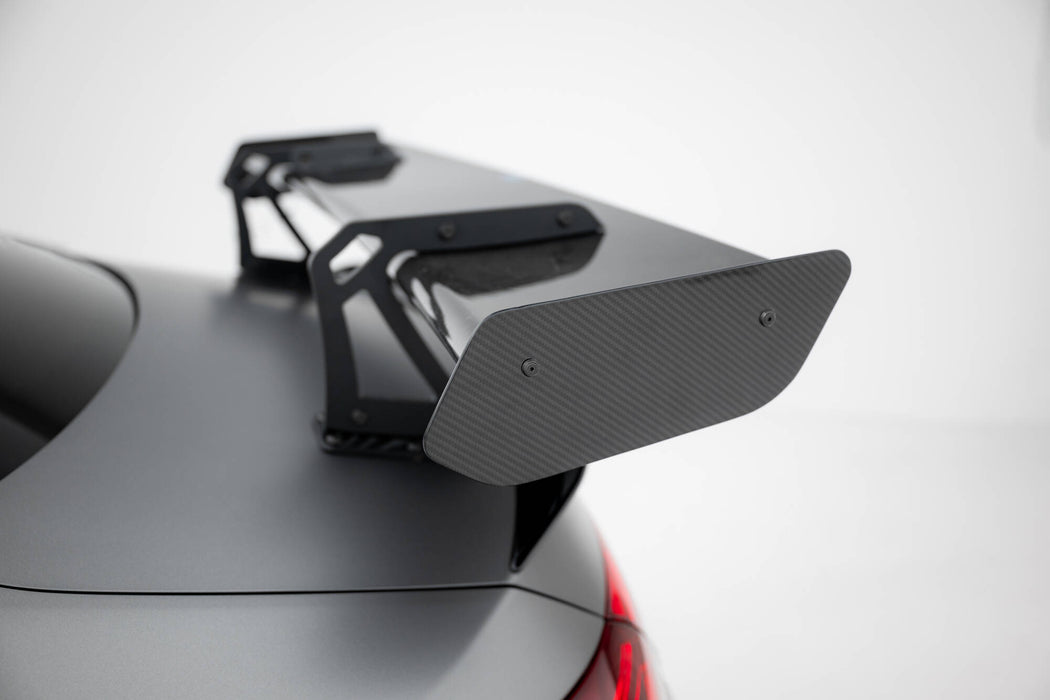 Maxton Design Carbon Spoiler With Upper Swan Mounting + LED Mercedes-Benz CLA Coupe C118 / C118 Facelift