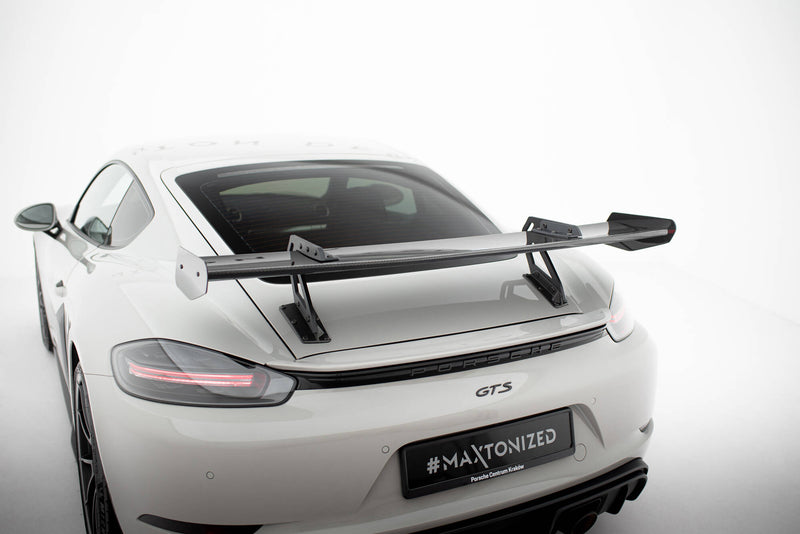 Maxton Design Carbon Spoiler With Upper Swan Mounting  V.1 Porsche 718 Cayman 982c
