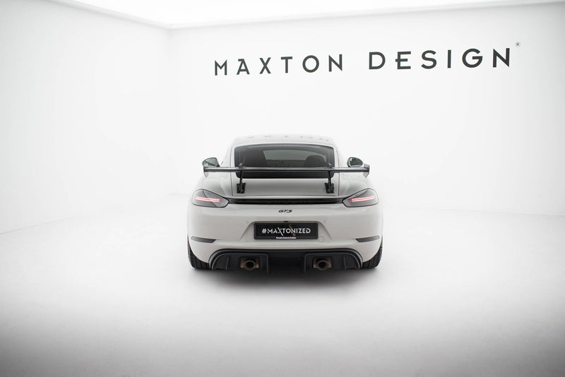 Maxton Design Carbon Spoiler With Upper Swan Mounting  V.1 Porsche 718 Cayman 982c