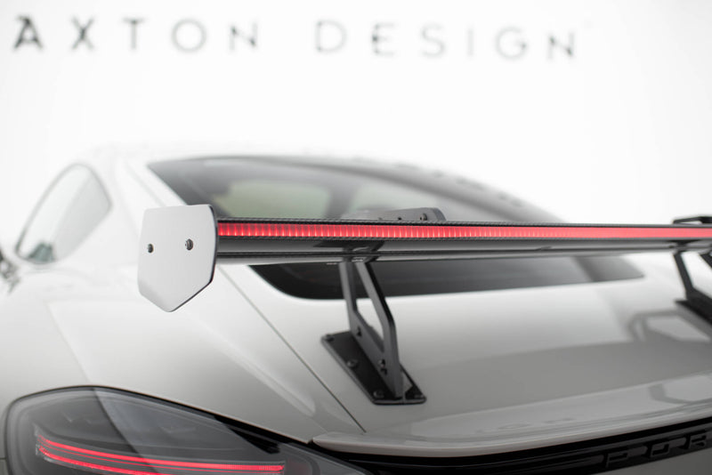 Maxton Design Carbon Spoiler With Upper Swan Mounting V.2 + LED Porsche 718 Cayman 982c