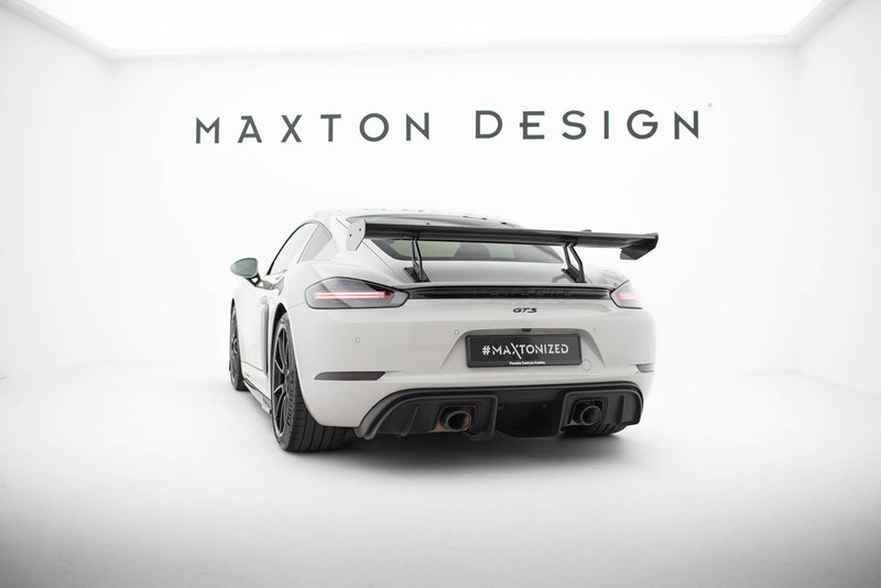 Maxton Design Carbon Spoiler With Upper Swan Mounting  V.2 Porsche 718 Cayman 982c