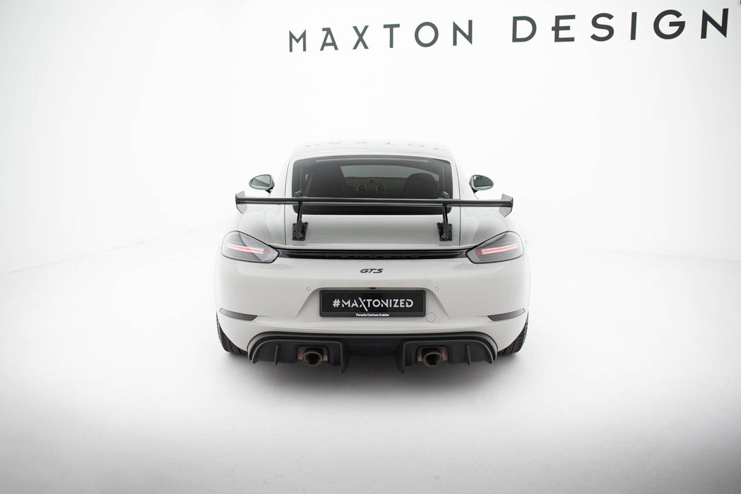 Maxton Design Carbon Spoiler With Upper Swan Mounting  V.2 Porsche 718 Cayman 982c