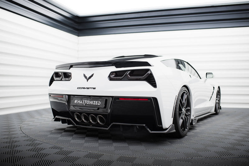 Maxton Design Zentrale Hinten Splitter (mit einem vertikalem balken) Chevrolet Corvette C7