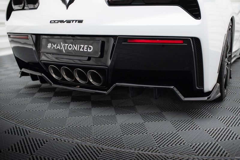 Maxton Design Zentrale Hinten Splitter (mit einem vertikalem balken) Chevrolet Corvette C7