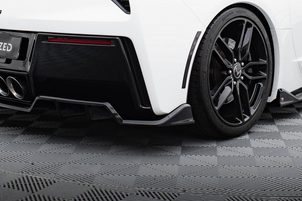 Maxton Design Zentrale Hinten Splitter (mit einem vertikalem balken) Chevrolet Corvette C7