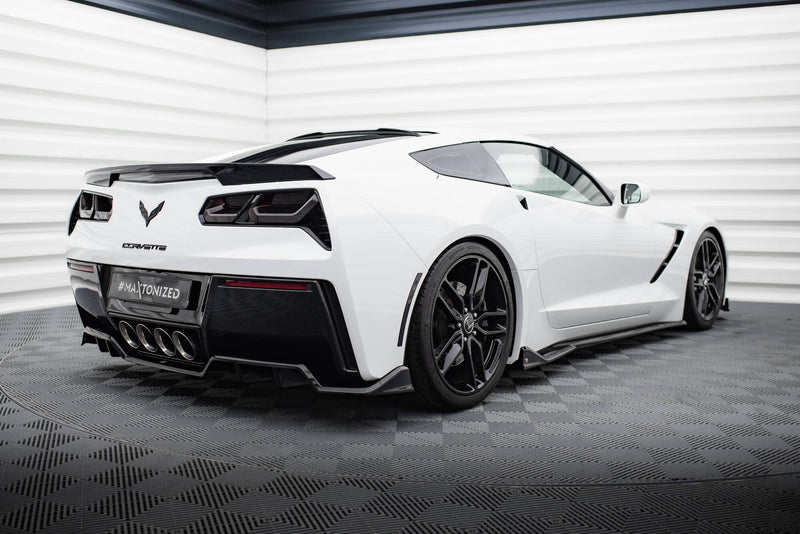 Maxton Design Zentrale Hinten Splitter (mit einem vertikalem balken) Chevrolet Corvette C7