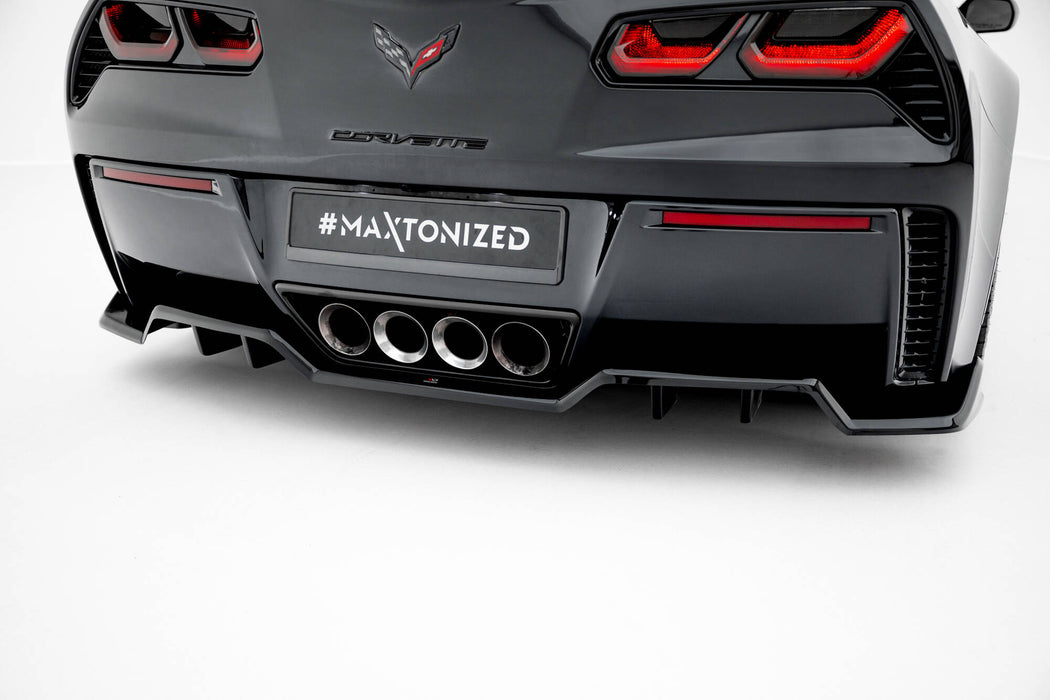Maxton Design Zentrale Hinten Splitter (mit einem vertikalem balken) Chevrolet Corvette Z06 C7