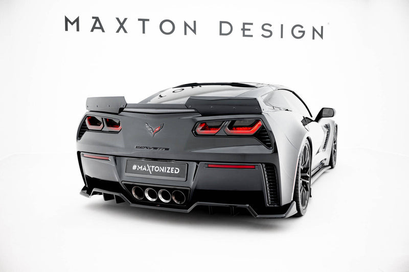 Maxton Design Zentrale Hinten Splitter (mit einem vertikalem balken) Chevrolet Corvette Z06 C7