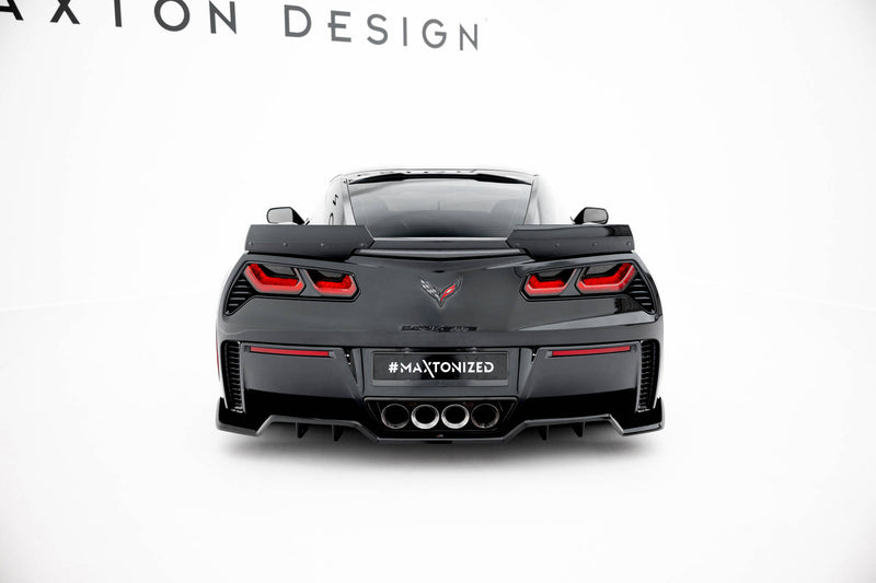Maxton Design Zentrale Hinten Splitter (mit einem vertikalem balken) Chevrolet Corvette Z06 C7
