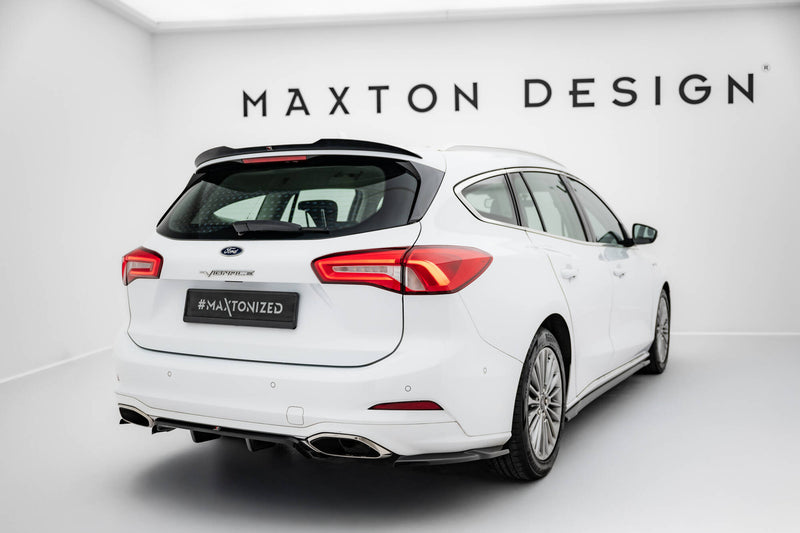 Maxton Design Zentrale Hinten Splitter (mit einem vertikalem balken) Ford Focus Vignale Estate Mk4