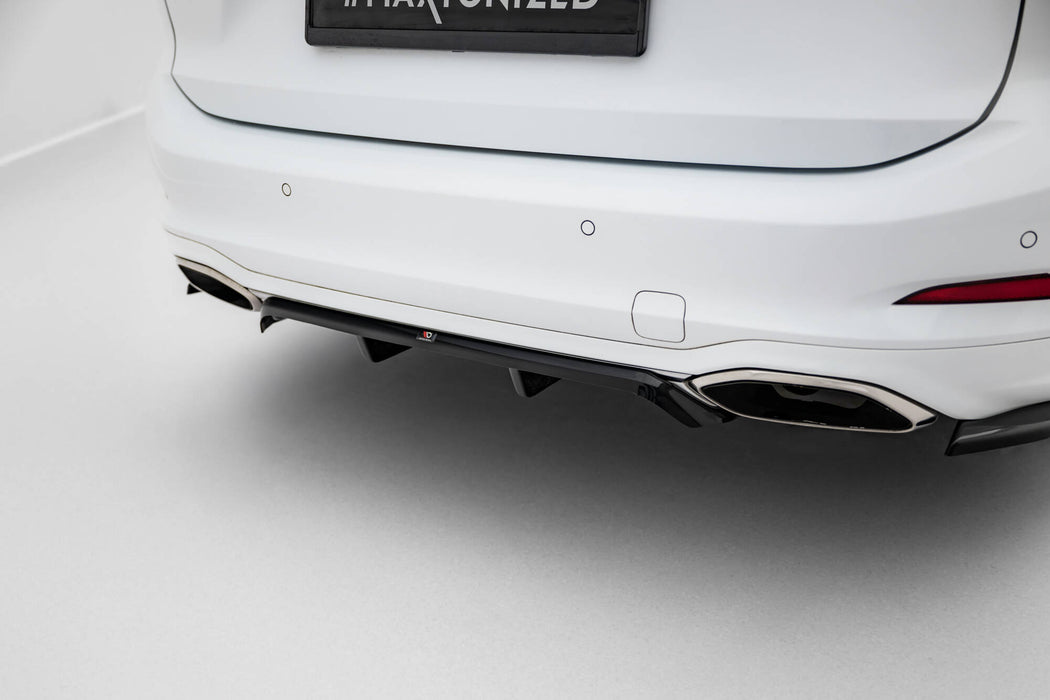 Maxton Design Zentrale Hinten Splitter (mit einem vertikalem balken) Ford Focus Vignale Estate Mk4