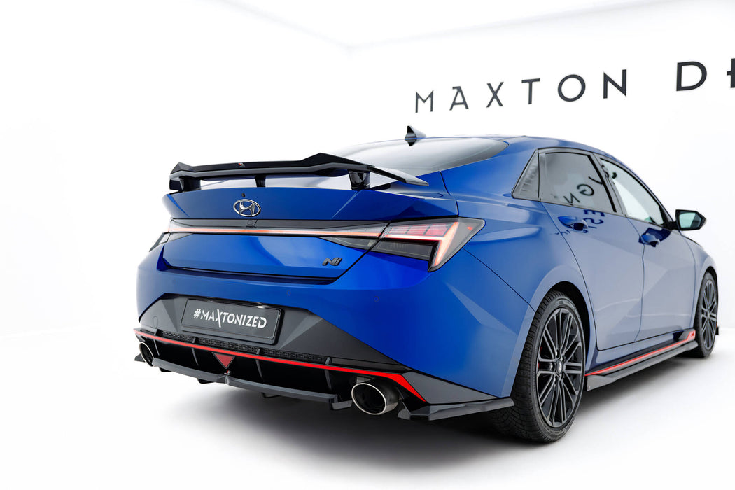 Maxton Design Zentrale Hinten Splitter (mit einem vertikalem balken) Hyundai Elantra N Mk7