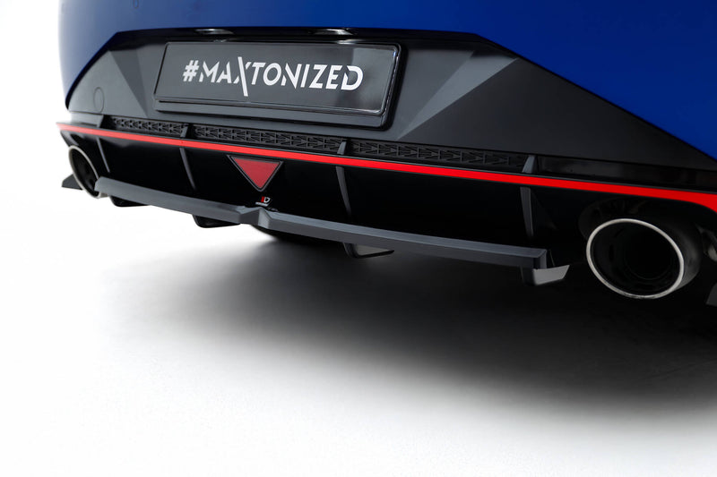 Maxton Design Zentrale Hinten Splitter (mit einem vertikalem balken) Hyundai Elantra N Mk7