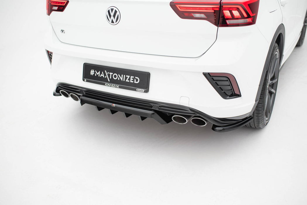 Maxton Design Zentrale Hinten Splitter (mit einem vertikalem balken) Volkswagen T-Roc R Mk1