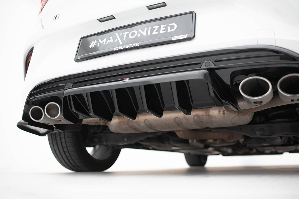 Maxton Design Zentrale Hinten Splitter (mit einem vertikalem balken) Volkswagen T-Roc R Mk1