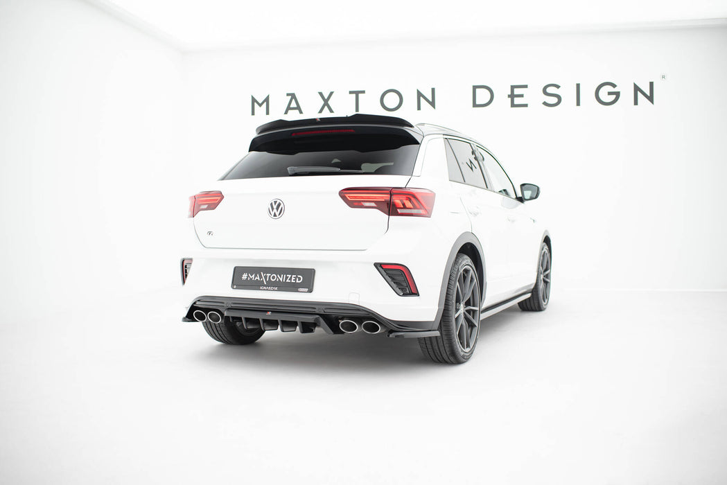 Maxton Design Zentrale Hinten Splitter (mit einem vertikalem balken) Volkswagen T-Roc R Mk1