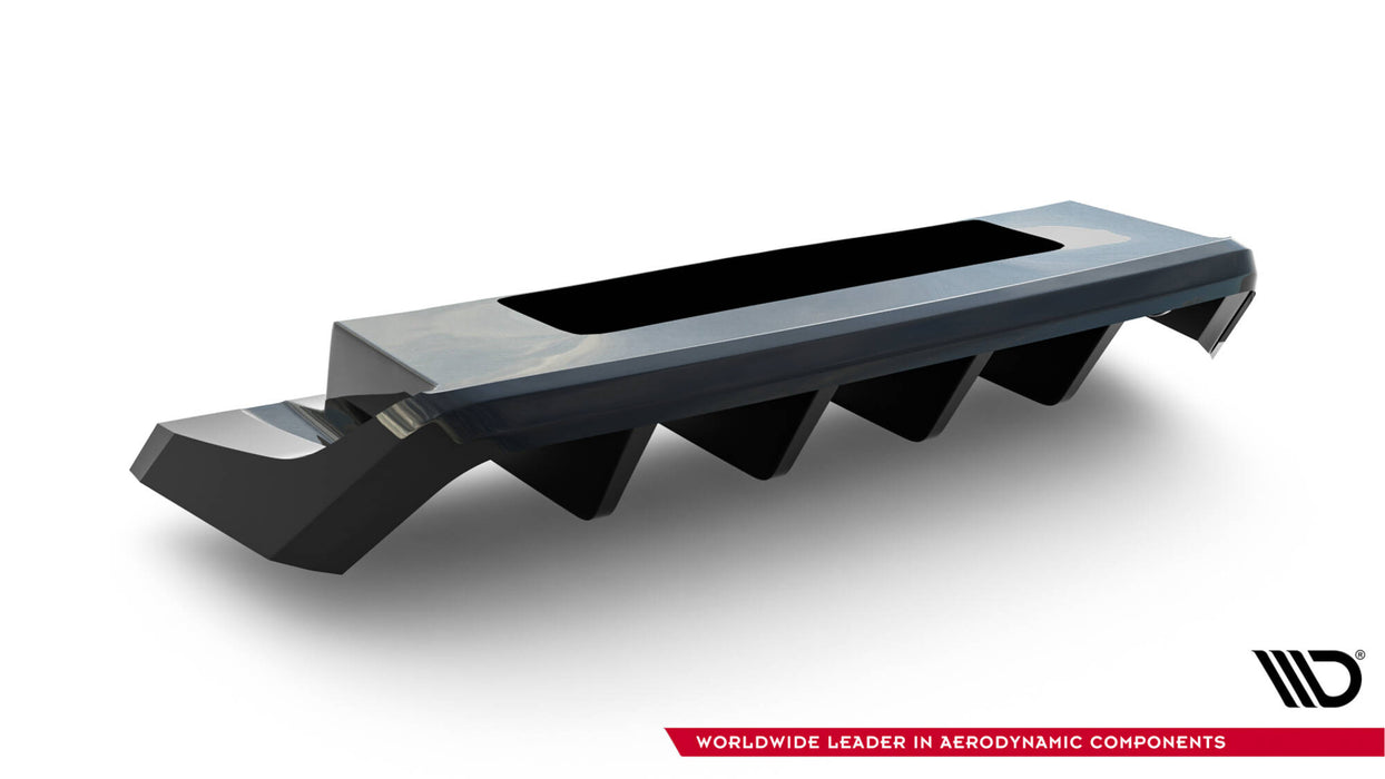 Maxton Design Zentrale Hinten Splitter (mit einem vertikalem balken) Volkswagen T-Roc R Mk1