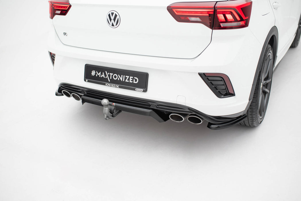 Maxton Design Zentrale Hinten Splitter (mit einem vertikalem balken) Volkswagen T-Roc R Mk1