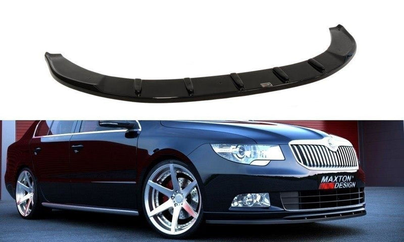 Maxton Design Front Diffuser for Skoda Superb Mk2 (for Sport Front Bumper)