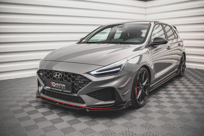Maxton Design Front Diffusor V.1 + Flaps Hyundai I30 N / I30 N-Line Hatchback/Fastback Mk3 Facelift