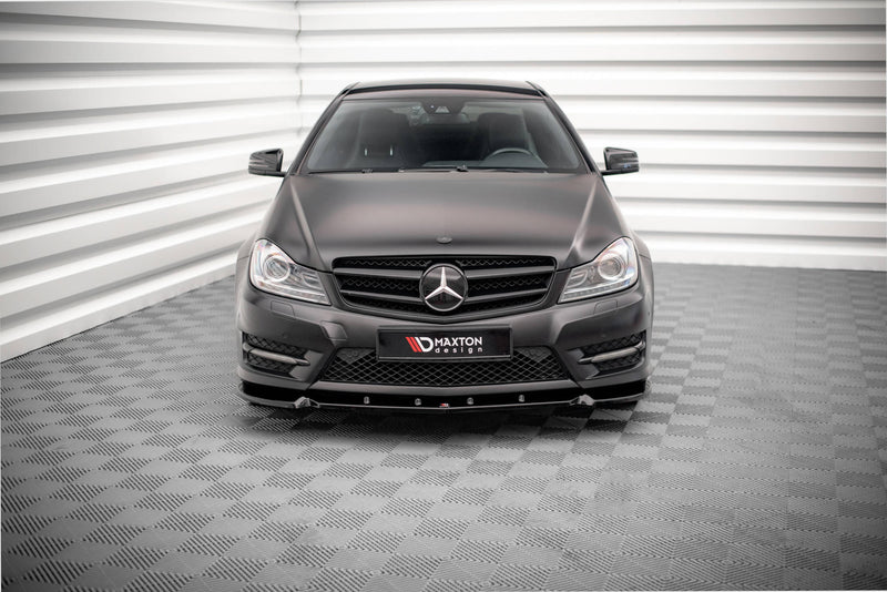 Maxton Design Front Diffuser V.1 for Mercedes-Benz C Coupe / Sedan / Estate AMG-Line C204 / W204 Facelift / S204 Facelift